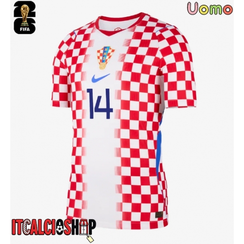 Croazia Ivan Perisic #14 Prima Maglia Mondiali 2026 Manica Corta